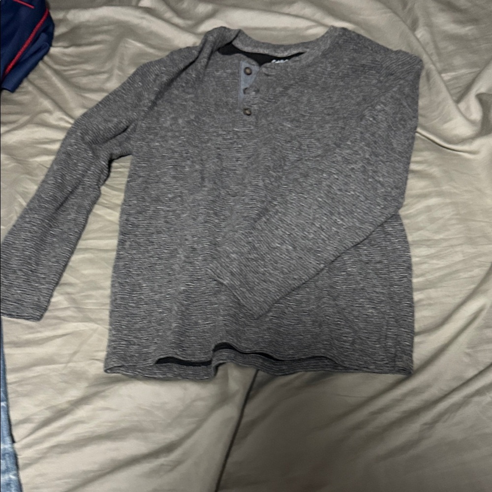 Cat & Jack Charcoal Long Sleeve Henley